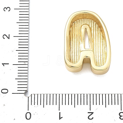 Brass Initial Beads KK-B167-27G-01A-1