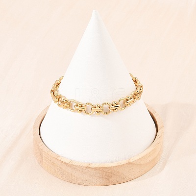 304 Stainless Steel Link Chain Bracelets for Women BJEW-H207-01D-G-1