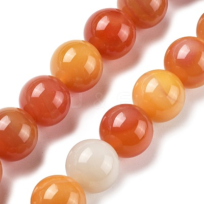 Natural Multi-Color Agate Beads Strands G-A261-B08-14mm-1