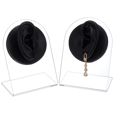 2Pcs 2 Styles Soft Silicone Ear Displays Mould ODIS-UN0001-28B-1