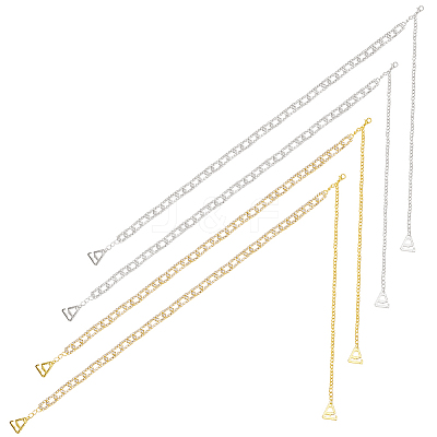 2 Pairs 2 Colors Rhinestone Chain Non-slip Bra Straps FIND-GO0002-48-1