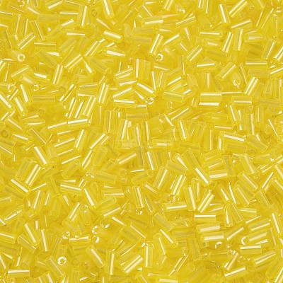 Transparent Colours Luster Glass Bugle Beads SEED-N005-001-A12-1