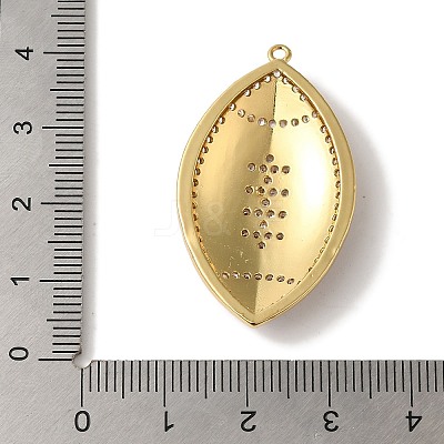 Rack Plating Brass Enamel with Cubic Zirconia Pendant KK-A229-32G-06-1