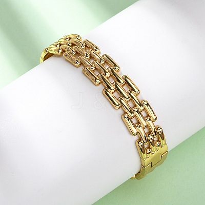 304 Stainless Steel Hinged Bangles for Women BJEW-L610-26G-1