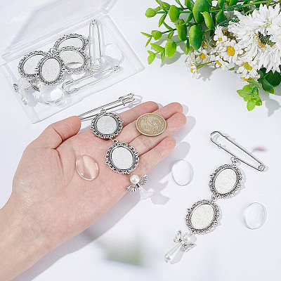 Alloy Brooch Making JEWB-GO00001-1