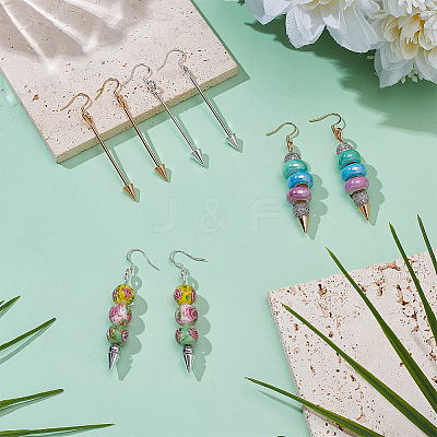 4 Pairs 2 Colors Alloy Dangle Earrings EJEW-PH0002-10-1
