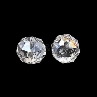 Electroplate Transparent Round Glass Beads GL-CBA6A73-01-1