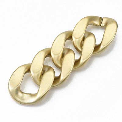 Opaque Spray Painted Acrylic Linking Rings X-OACR-S021-63A-B01-1