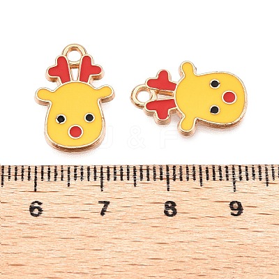 Christmas Theme Alloy Enamel Pendants ENAM-T020-10R-1
