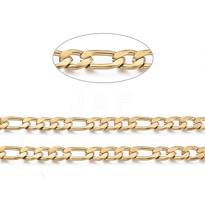 3.28 Feet 304 Stainless Steel Figaro Chains X-STAS-M032-45G-1.6mm-1