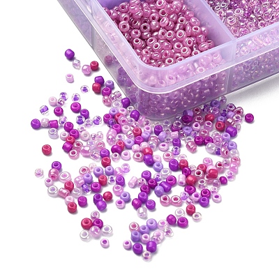 8500Pcs 10 Style Glass Seed Beads SEED-YW0001-80E-1
