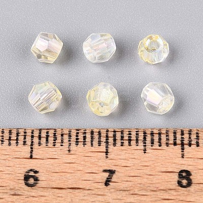 Transparent Spray Painted Glass Beads X1-EGLA-N018-4mm-10-1
