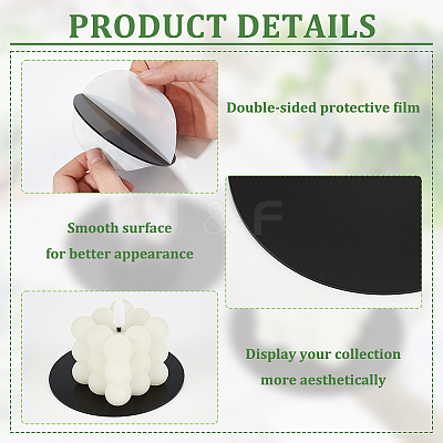 Flat Round Acrylic Chassis Display Pedestals DIY-FG0005-55D-1