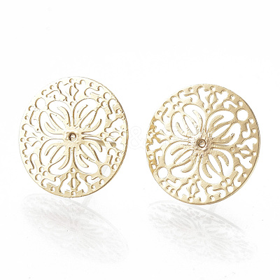 Brass Ear Studs KK-S345-273G-1