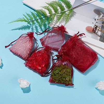 Organza Gift Bags with Drawstring OP-R016-9x12cm-03-1