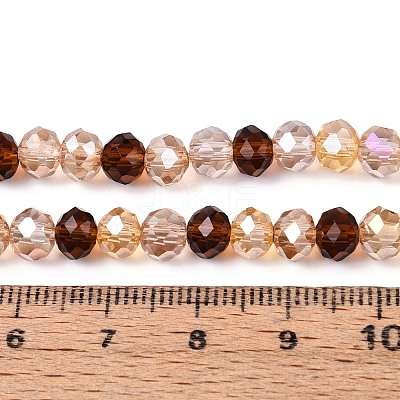 Electroplate Transparent Glass Beads Strands EGLA-N022-08A-A01-1