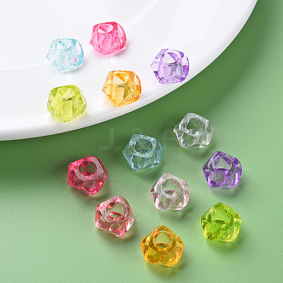 Transparent Acrylic European Beads X-MACR-S373-56B-1