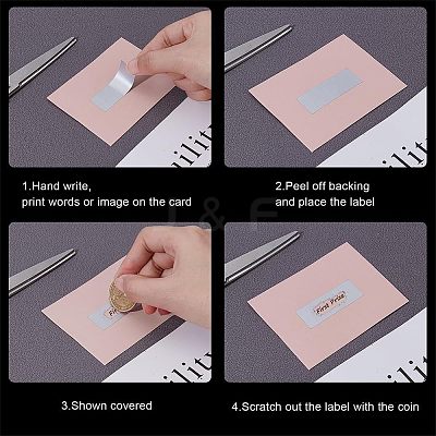 Adhesive Sticker Coated Scratch Off Film Password Sticker DIY-BC0001-21-1
