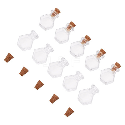10Pcs Clear Glass Wishing Bottles AJEW-TA0002-85G-1