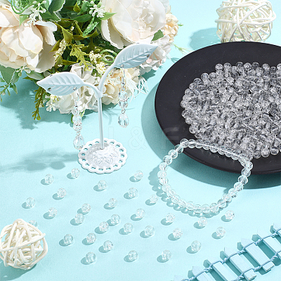 5 Strands Spray Painted Crackle Glass Beads Strands CCG-PA0001-08A-1
