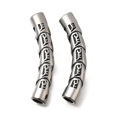 304 Stainless Steel Tube Beads STAS-D382-13AS-1