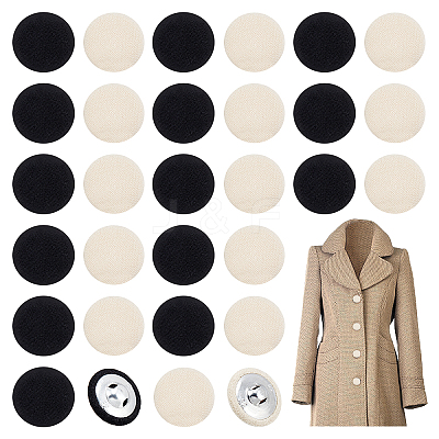 40Pcs 2 Colors Aluminum Buttons DIY-PH0008-67-1