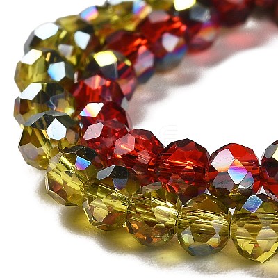 Electroplate Glass Faceted Rondelle Beads Strands EGLA-D020-4x3mm-M-1