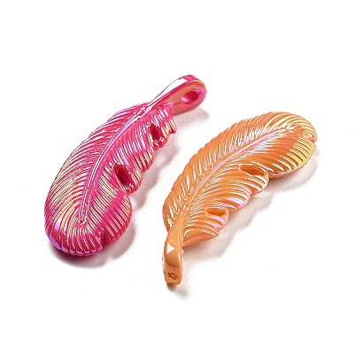 UV Plating Opaque Acrylic Pendants MACR-D024-04-1
