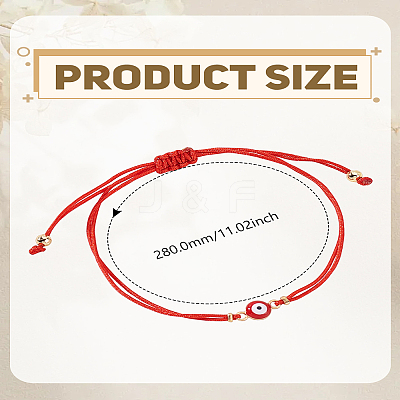 1Pc Alloy Evil Eye Link Bracelet BJEW-LP0002-33-1