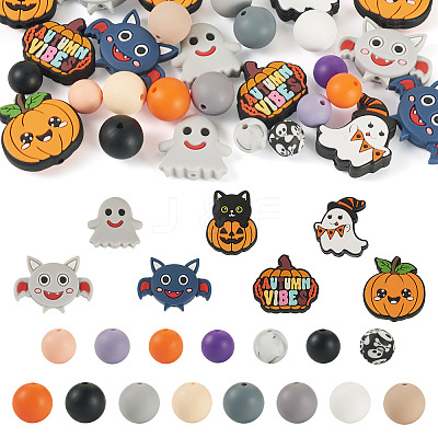 29Pcs Silicone Focal Beads SIL-TA0003-04-1