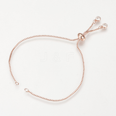 Brass Slider Bracelets Making MAK-R025-02RG-1