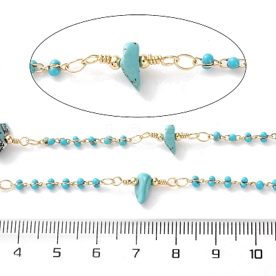 Handmade Brass Enamel Link Chains CHC-F019-06G-1