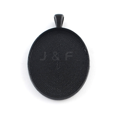 Electrophoresis Alloy Oval Big Pendant Cabochon Settings X-PALLOY-Q304-17-NR-1