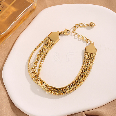 304 Stainless Steel Multi-strand Bracelets FS-WG84A16-01-1