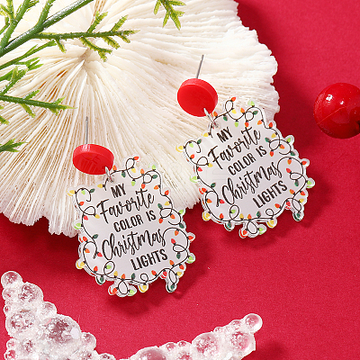 Christmas Acrylic Stud Earrings SK8065-24-1