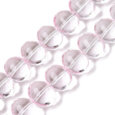 Transparent Electroplate Glass Beads Strands EGLA-N012-06F-1