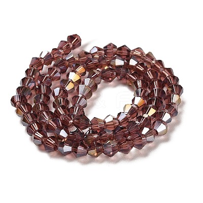 Transparent Electroplate Glass Beads Strands EGLA-A039-T2mm-B05-1
