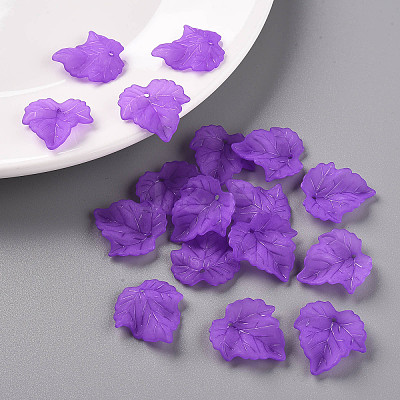 Autumn Theme Transparent Frosted Acrylic Pendants X-PAF002Y-8-1