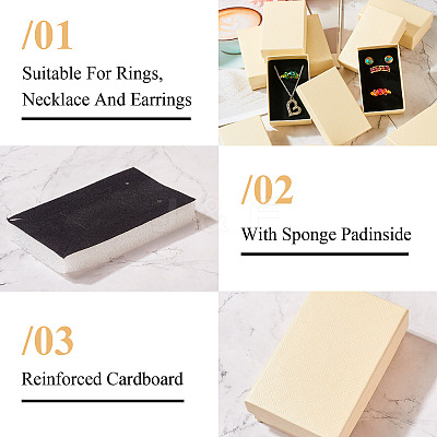 Rectangle Cardboard Paper Jewelry Box CON-TAC0015-01B-1