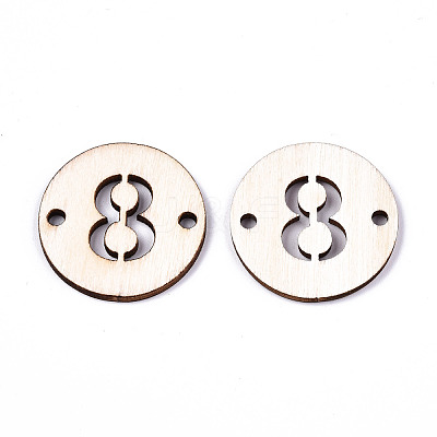 Unfinished Natural Poplar Wood Links Connectors WOOD-S045-138B-8-1
