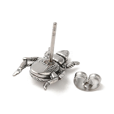 304 Stainless Steel Stud Earrings LS-EJEW-K260-03B-AS-1