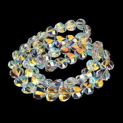 Electroplate Transparent Glass Beads Strands X-EGLA-B012-AB01-1