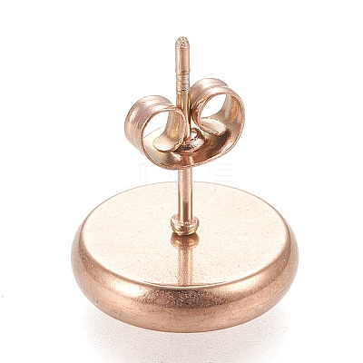 Ion Plating(IP) 304 Stainless Steel Stud Earring Settings X-STAS-K202-05D-RG-1