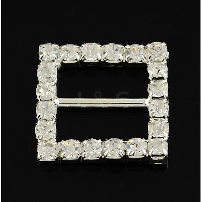 Shining Square Wedding Invitation Ribbon Buckles X-RB-S019-11-1