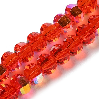 Transparent Electroplate Glass Beads Strands X-GLAA-Q099-C01-01-1-1