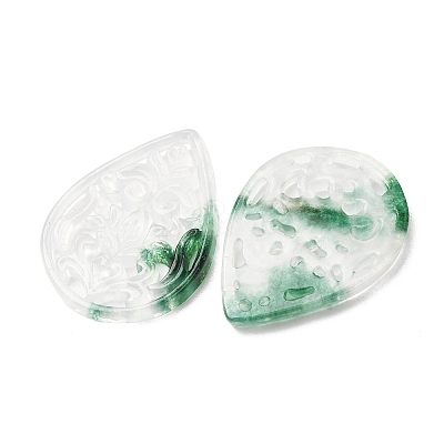 Dyed Natural Quartz Carved Pendants GG-CBA0022-16-1
