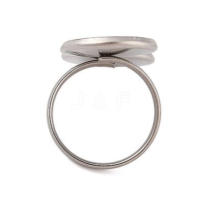 Non-Tarnish 304 Stainless Steel Open Cuff Ring Findings LS-STAS-E124-05K-P-1