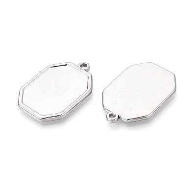 304 Stainless Steel Pendant Cabochon Settings STAS-N108-75P-1
