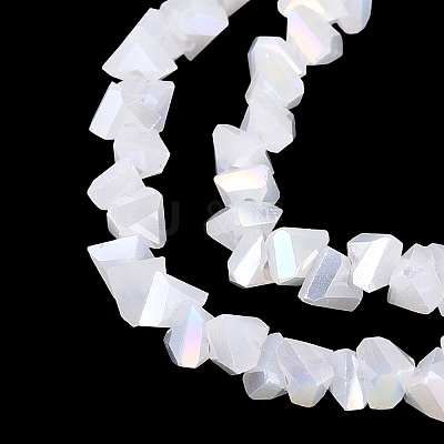Electroplate Imitation Jade Glass Beads Strands EGLA-Q139-01A-B02-1