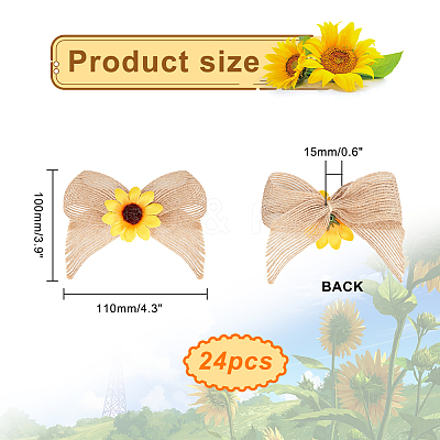 Linen Bowknot Ornament Accessories LS-DIY-WH0430-069-1